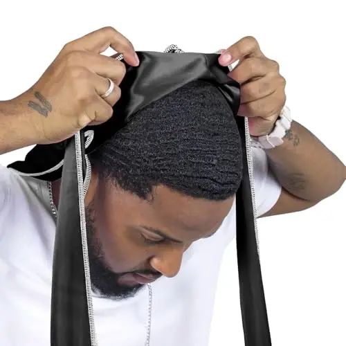 ForceWave Silky Durag for Men Wave Cap Satin Dorag for Men Women 360 Wave - 5
