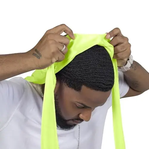 ForceWave Silky Durag for Men Wave Cap Satin Dorag for Men Women 360 Wave - 3
