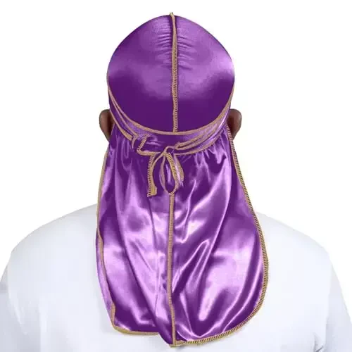 ForceWave Silky Durag for Men Wave Cap Satin Dorag for Men Women 360 Wave - 3