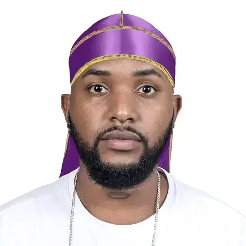 ForceWave Silky Durag for Men Wave Cap Satin Dorag for Men Women 360 Wave - FORCEWAVE (1)