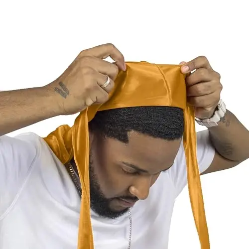 ForceWave Silky Durag for Men Wave Cap Satin Dorag for Men Women 360 Wave - 3
