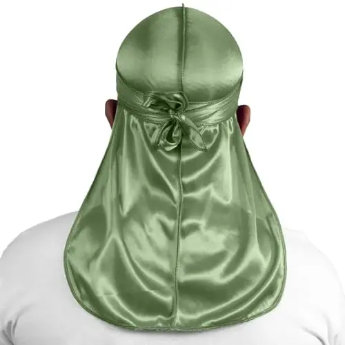 ForceWave Silky Durag for Men Wave Cap Satin Dorag for Men Women 360 Wave - 2