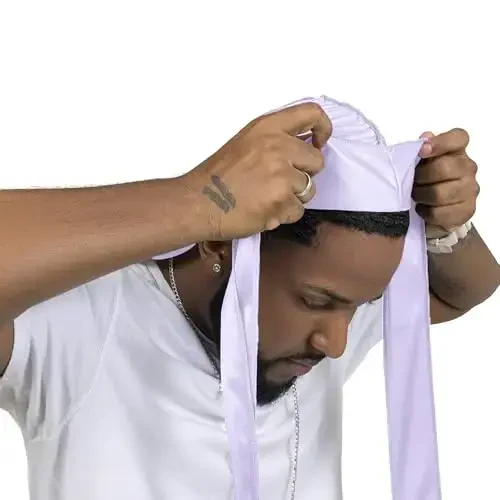 ForceWave Silky Durag for Men Wave Cap Satin Dorag for Men Women 360 Wave - 3
