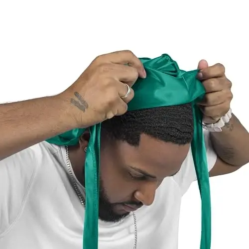 ForceWave Silky Durag for Men Wave Cap Satin Dorag for Men Women 360 Wave - 3