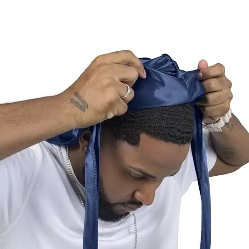 ForceWave Silky Durag for Men Wave Cap Satin Dorag for Men Women 360 Wave - 2