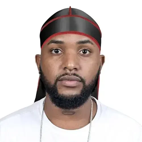 ForceWave Silky Durag for Men Wave Cap Satin Dorag for Men Women 360 Wave - FORCEWAVE (1)