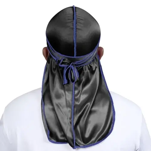 ForceWave Silky Durag for Men Wave Cap Satin Dorag for Men Women 360 Wave - 3