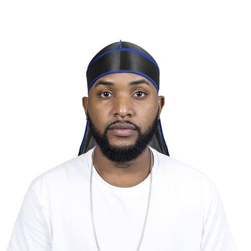 ForceWave Шелковый Durag для мужчин Волны Кепка Сатиновый Dorag для мужчин Женщин 360 Волны - 2