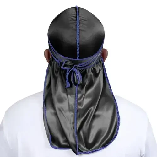 ForceWave Silky Durag erkaklar uchun Wave Cap Satin Dorag erkaklar ayollar 360 Wave - 3
