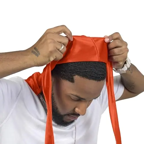 ForceWave Silky Durag erkaklar uchun Wave Cap Satin Dorag erkaklar ayollar 360 Wave - 3