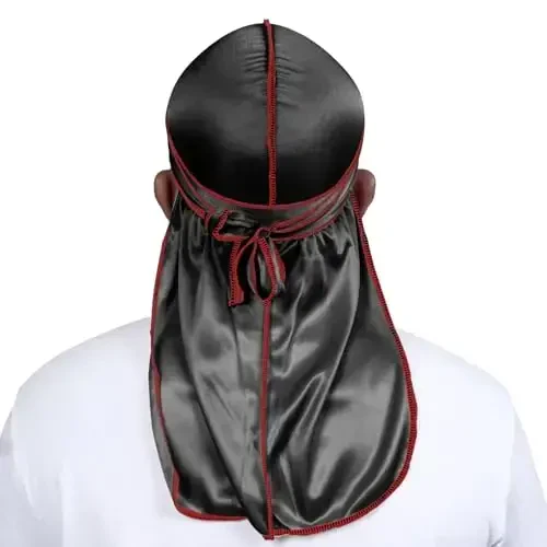 ForceWave Silky Durag erkaklar uchun Wave Cap Satin Dorag erkaklar ayollar 360 Wave - 3