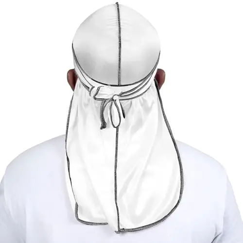 ForceWave Silky Durag erkaklar uchun Wave Cap Satin Dorag erkaklar ayollar uchun 360 Wave - 3