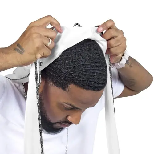 ForceWave Silky Durag erkaklar uchun Wave Cap Satin Dorag erkaklar ayollar uchun 360 Wave - 4