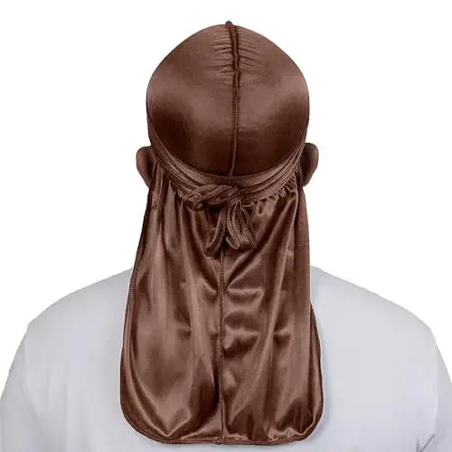 ForceWave Silky Durag for Men Wave Cap Satin Dorag for Men Women 360 Wave - FORCEWAVE (1)
