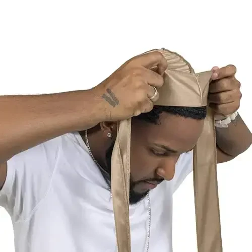 ForceWave Silky Durag for Men Wave Cap Satin Dorag for Men Women 360 Wave - 3
