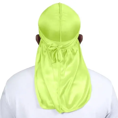 ForceWave Silky Durag for Men Wave Cap Satin Dorag for Men Women 360 Wave - FORCEWAVE (1)