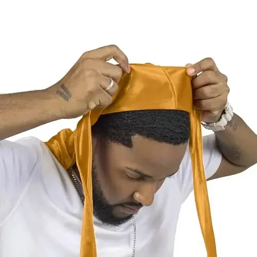 ForceWave Silky Durag for Men Wave Cap Satin Dorag for Men Women 360 Wave - 3