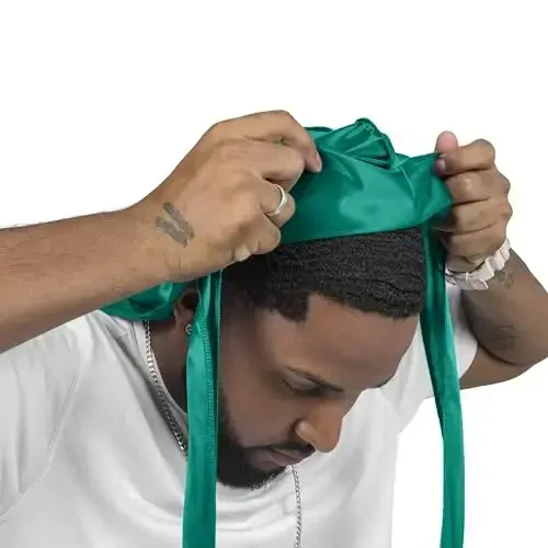 ForceWave Silky Durag for Men Wave Cap Satin Dorag for Men Women 360 Wave - 3