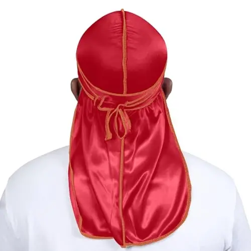 ForceWave Silky Durag for Men Wave Cap Satin Dorag for Men Women 360 Wave - 3