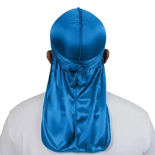 ForceWave Silky Durag for Men Wave Cap Satin Dorag for Men Women 360 Wave - FORCEWAVE (1)