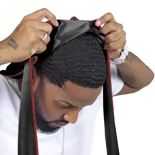 ForceWave Silky Durag for Men Wave Cap Satin Dorag for Men Women 360 Wave - 4