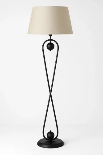 Forever Modern Black Body Cream Shade Decorative Floor Lamp-Cream - VINNER (1)