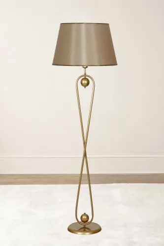 Forever Statik Eskitme Mat Gold Metal Lambader-Mataro - 2