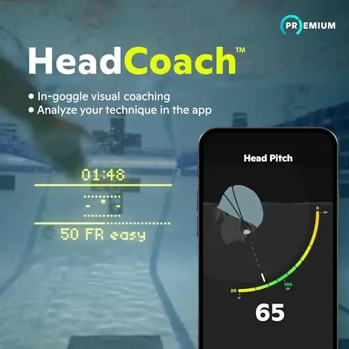 FORM Smart Swim 1 - Очки для плавания с тренировочным дисплеем в реальном времени, счетчиком кругов, отслеживанием плавания, для плавания в открытой воде и триатлона, интеграция с приложением для анализа тренировок - 6