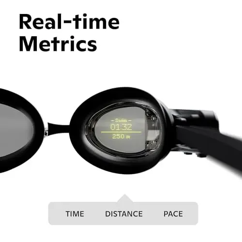 FORM Smart Swim 1 - Swim Training Goggles with Real-Time Display, Lap Counter, Swimming Tracker, for Open Water & Triathlon Swimmers, App Integration for Workout Analysis - 3