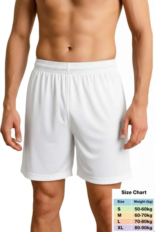 Forma Shorts Football Shorts Turf Shorts Drawstring Lined Sports Shorts-White - 2