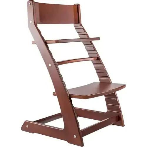 FORNEL Adjustable High Chair in Dark Walnut Finish | The Forever Chair That Grows from Toddler to Adult | Premium Solid Wood Construction - Fornel