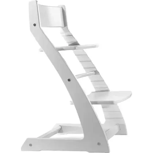 FORNEL Modern White Wooden High Chair | The Forever Chair That Grows from Toddler to Adult (200 lb) | Sleek, Easy-to-Clean Scandinavian Design - 1