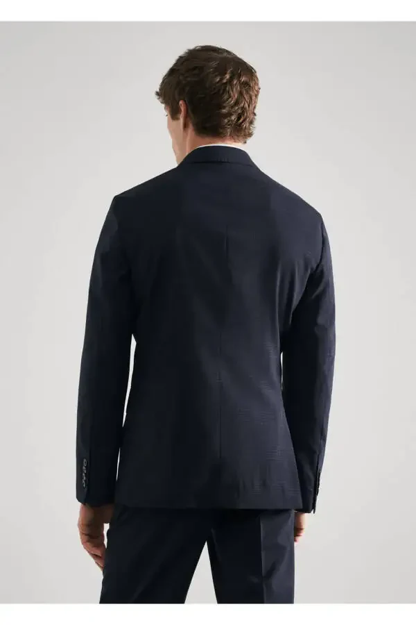 Fortieth Wool Slim Fit Suit Blazer Jacket - 4