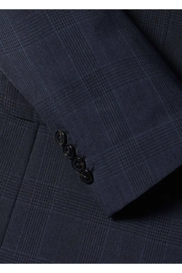 Fortieth Wool Slim Fit Suit Blazer Jacket - 6