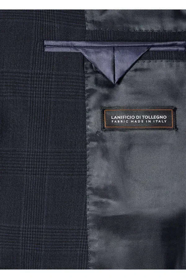 Fortieth Wool Slim Fit Suit Blazer Jacket - 8