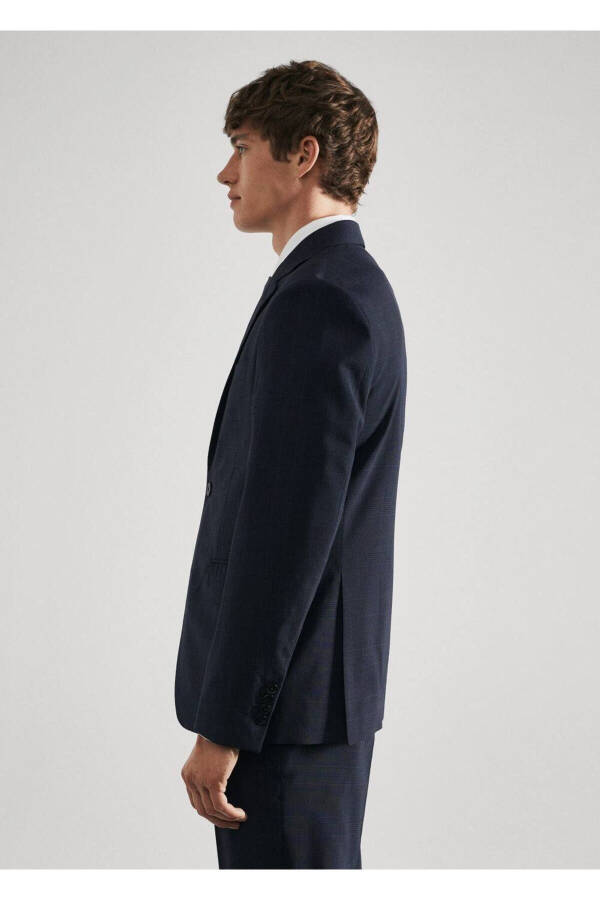 Fortieth Wool Slim Fit Suit Blazer Jacket - 5