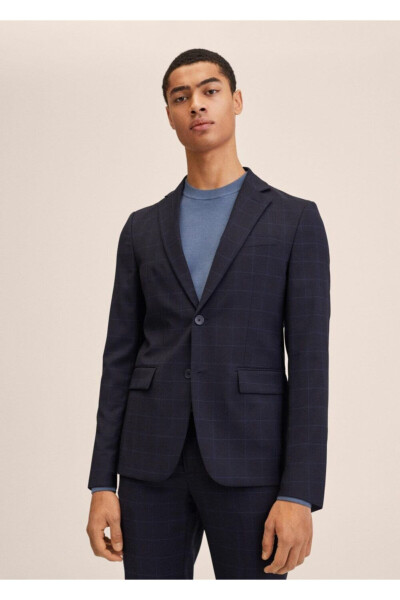 Forty Wool Slim Fit Blazer Jacket - MANGO MAN