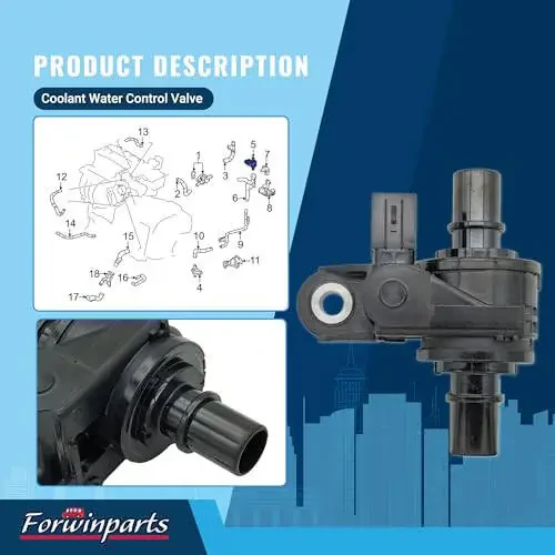 Forwinparts 16671-F2010 Coolant Water Control Valve Coolant Bypass Valve for Toyota Corolla 2019-2023 Toyota Corolla Cross 2022-2024 Lexus UX200 2019-2022 16671-24010 (Not Suit hatchback models) - 6