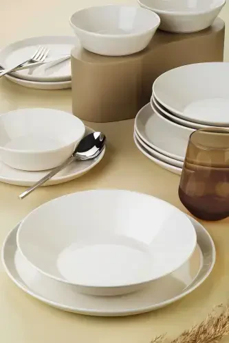 Forza 24 Piece 6 Person Dinner Set Chalk White - KÜTAHYA PORSELEN (1)