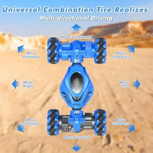 Fosgoit RC Car Gesture Sensing Stunt Car, Toys for Boys Girls 6-12, Best Gifts for Kids Boys 6 7 8 9 10 11 12 Years Old, 2.4GHz 4WD RC Toy Off-Road 360° Rotate All-Round Drift with Lights Music - 6