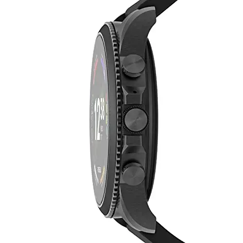 Fossil Erkaklar Gen 6 44mm Zanglamaydigan Po'lat va Silikon Sensorli Ekranli Aqlli Soat, Rang: Qora (Model: FTW4061V) - FOSSIL (1)
