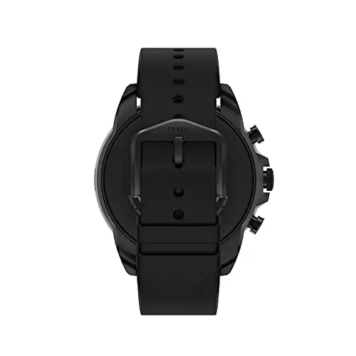 Fossil Erkaklar Gen 6 44mm Zanglamaydigan Po'lat va Silikon Sensorli Ekranli Aqlli Soat, Rang: Qora (Model: FTW4061V) - 3