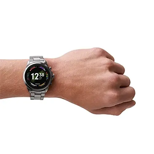 Fossil Men's Gen 6 44mm Zanglamaydigan Po'lat Sensorli Smart Soat, Rangi: Tutun (Model: FTW4059V/FTW4059R) - 5