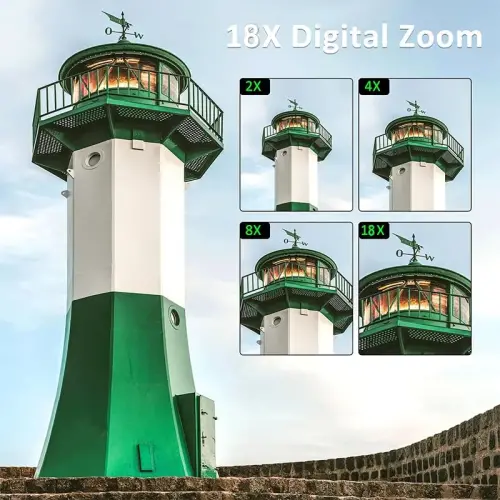 64MP Digital Camera for Photography and Video: 4K Vlogging Camera for YouTube with 3'' Flip Screen and 32GB TF Card, 16X Digital Zoom Digital Camera for Gift (Black) - 3