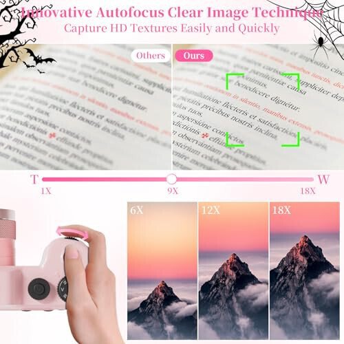 4K Digital Camera for Photography 64MP Autofocus Vlogging WiFi Camera for YouTube Video Compact Travel Vintage Point Shoot Cameras with 16X Zoom, 64GB Card, Selfie Lens, 2 Batteries+Charger(Pink) - 10