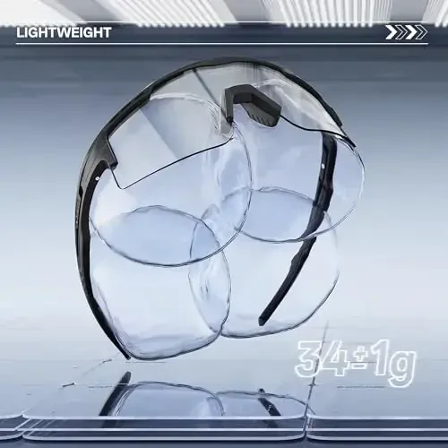 Фотохромные велосипедные очки KAPVOE, солнцезащитные очки для горных велосипедов, прозрачные велосипедные очки MTB, бейсбольные очки для бега, гольфа для мужчин и женщин - 6