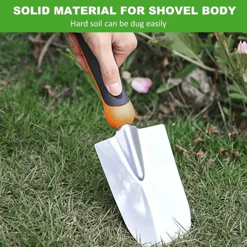 FOUKUS Bog'dorchilik asboblari to'plami, zanglamaydigan po'latdan yasalgan og'ir yuk ko'taruvchi bog'dorchilik asboblari to'plami, sirpanmaydigan kauchuk tutqich, saqlash uchun sumka, tashqi qo'l asboblari, ideal bog'dorchilik asboblari to'plami sovg'alari - 4