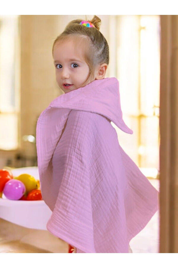 Four-Layer Muslin Baby Child Towel Swaddle Bath Towel Cotton Beach Towel Poncho 4 Layers - 1