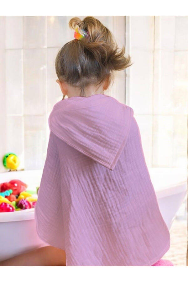 Four-Layer Muslin Baby Child Towel Swaddle Bath Towel Cotton Beach Towel Poncho 4 Layers - 2