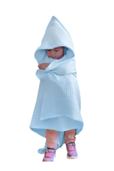 Four-Layer Muslin Baby Kid Towel Swaddle Bath Towel Cotton Beach Towel Poncho 4 Layers - 7
